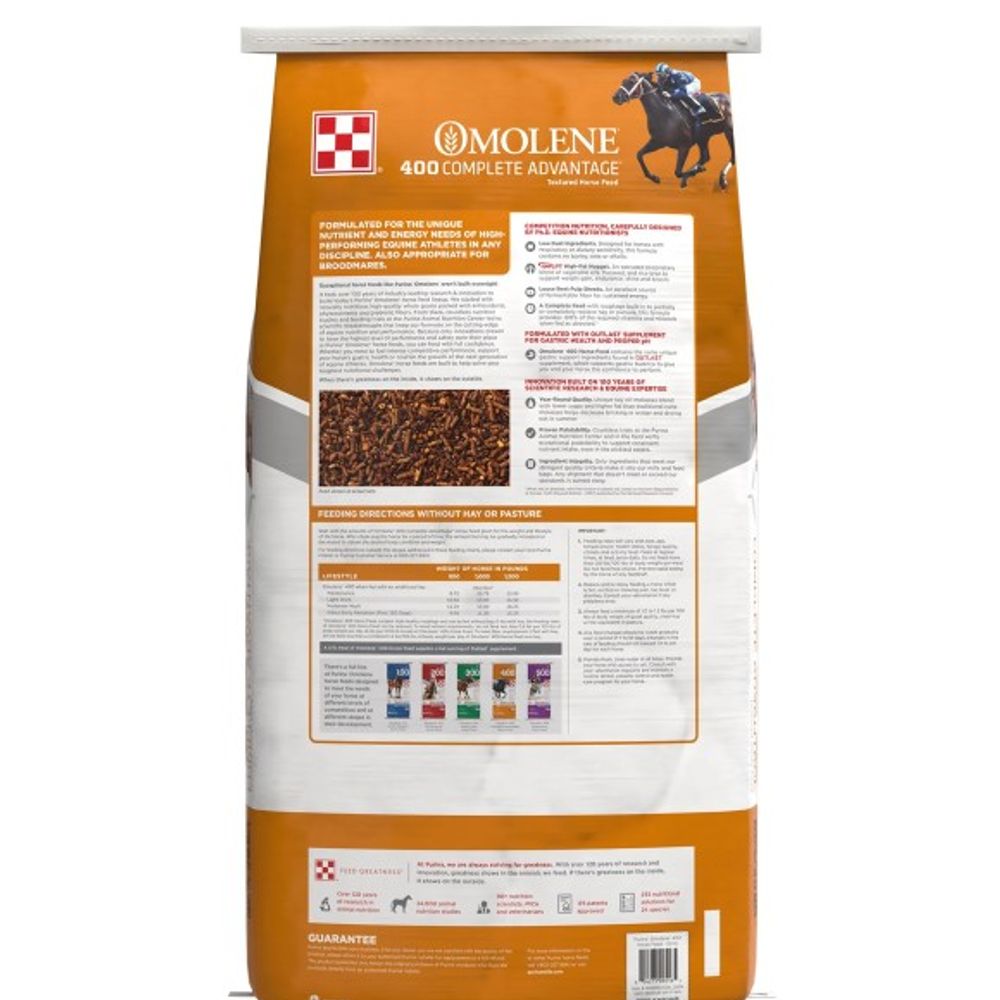 Purina, Omolene 400 Complete Advantage, 50 lb