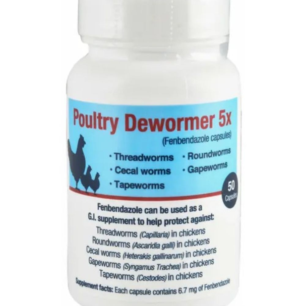 Poultry Dewormer 5x, 50 ct