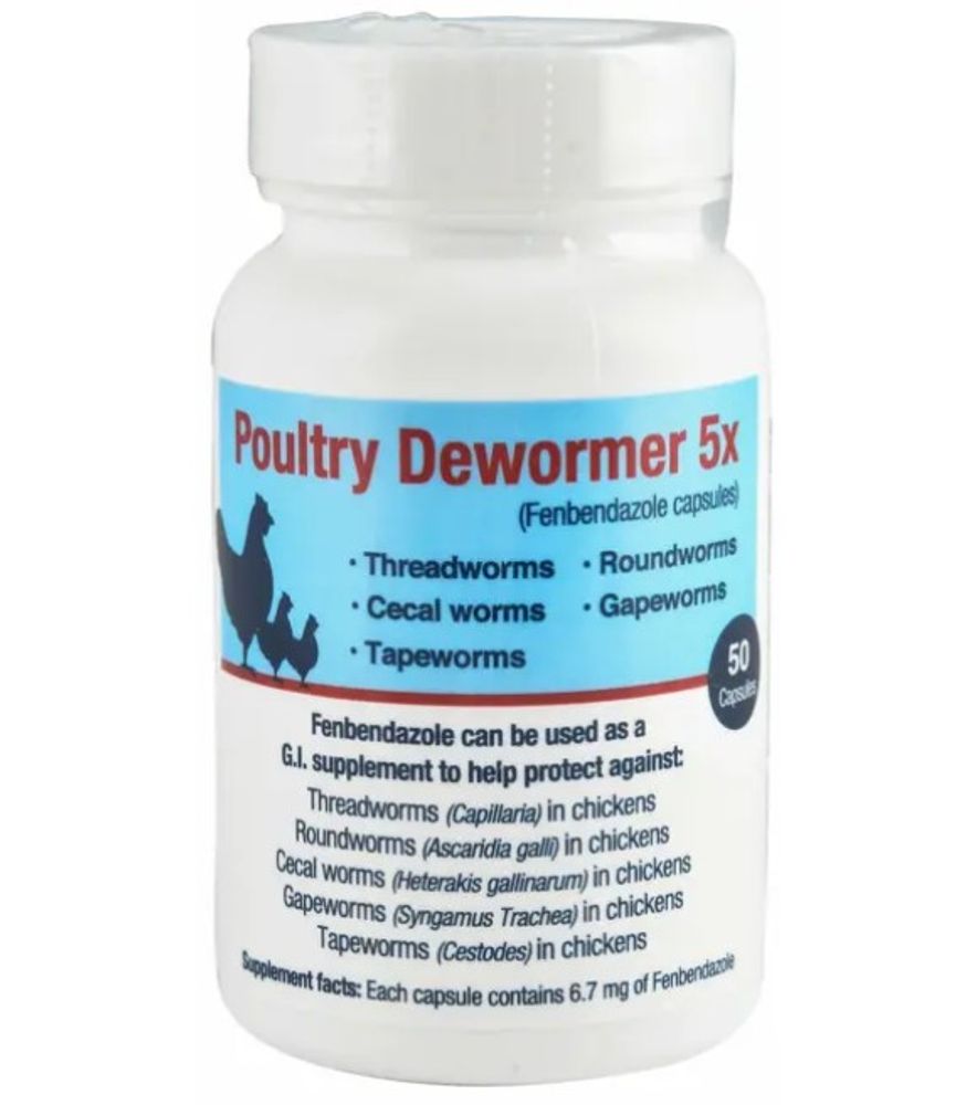 Poultry Dewormer 5x, 50 ct