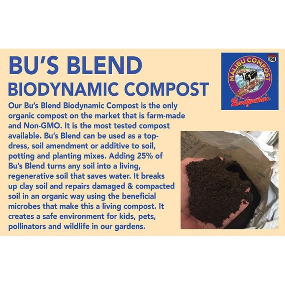 Malibu Compost, Bu's Blend Biodynamic Compost, 12 qt
