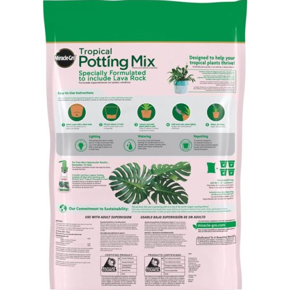 Miracle-Gro, Tropical Potting Mix, 6 qt