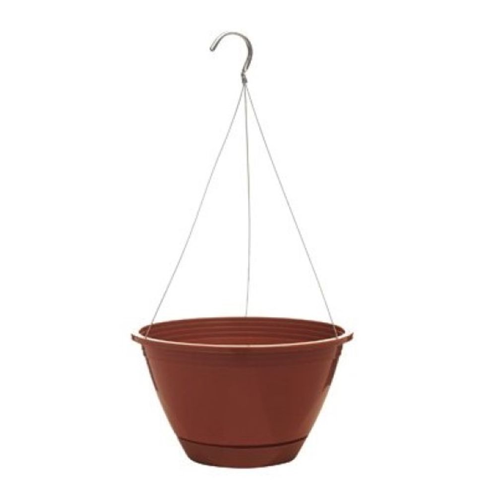Southern Patio 10" Lira Hanging Basket Terra Cotta
