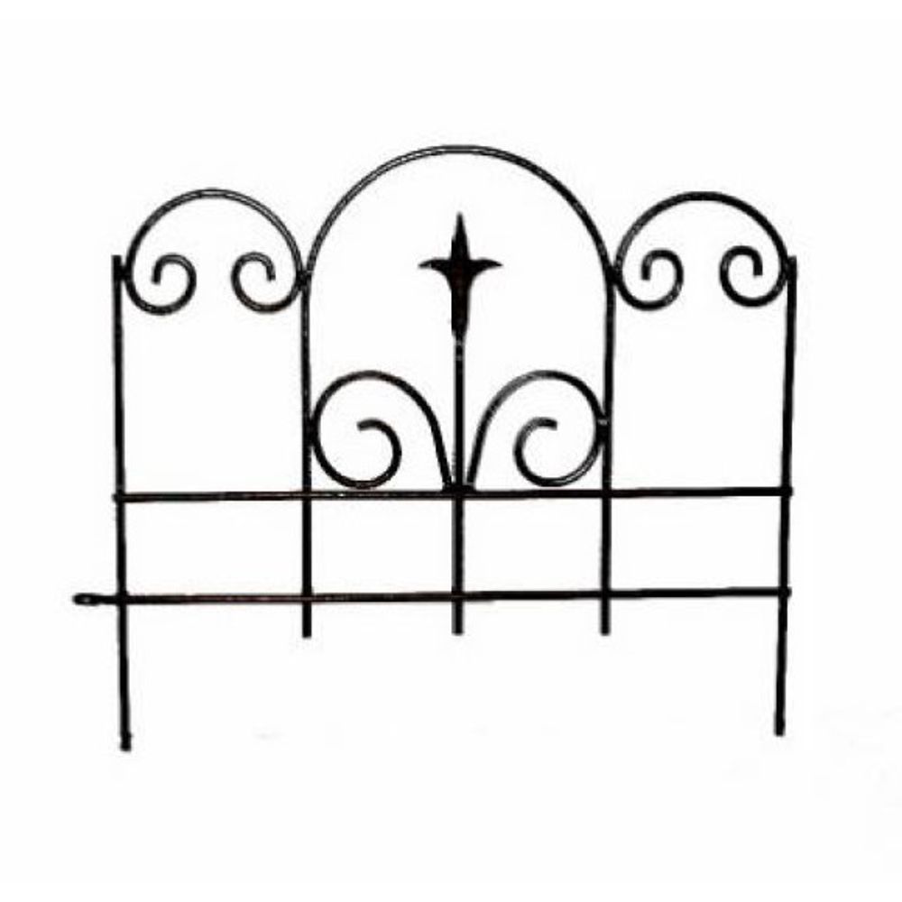 Panacea Products, Black Garden Edge with Finial, 16" x 18.5"