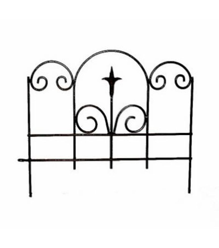 Panacea Products, Black Garden Edge with Finial, 16" x 18.5"