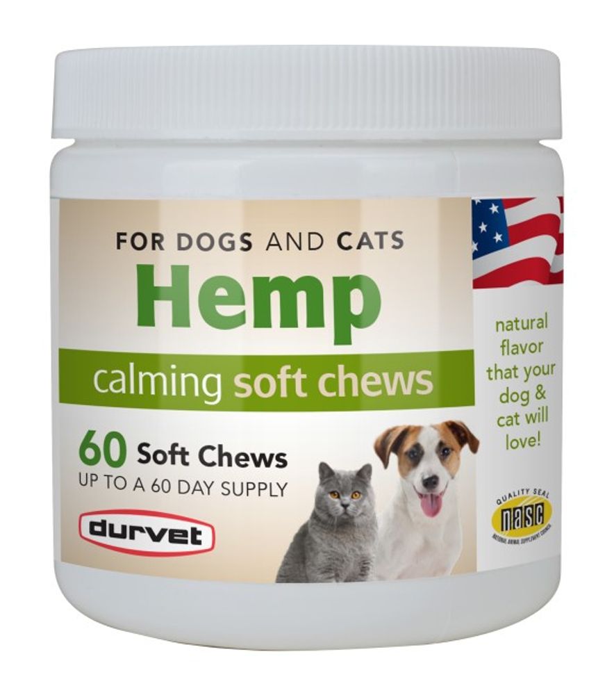 Durvet, Hemp Calming Pet Soft Chews, 60 ct
