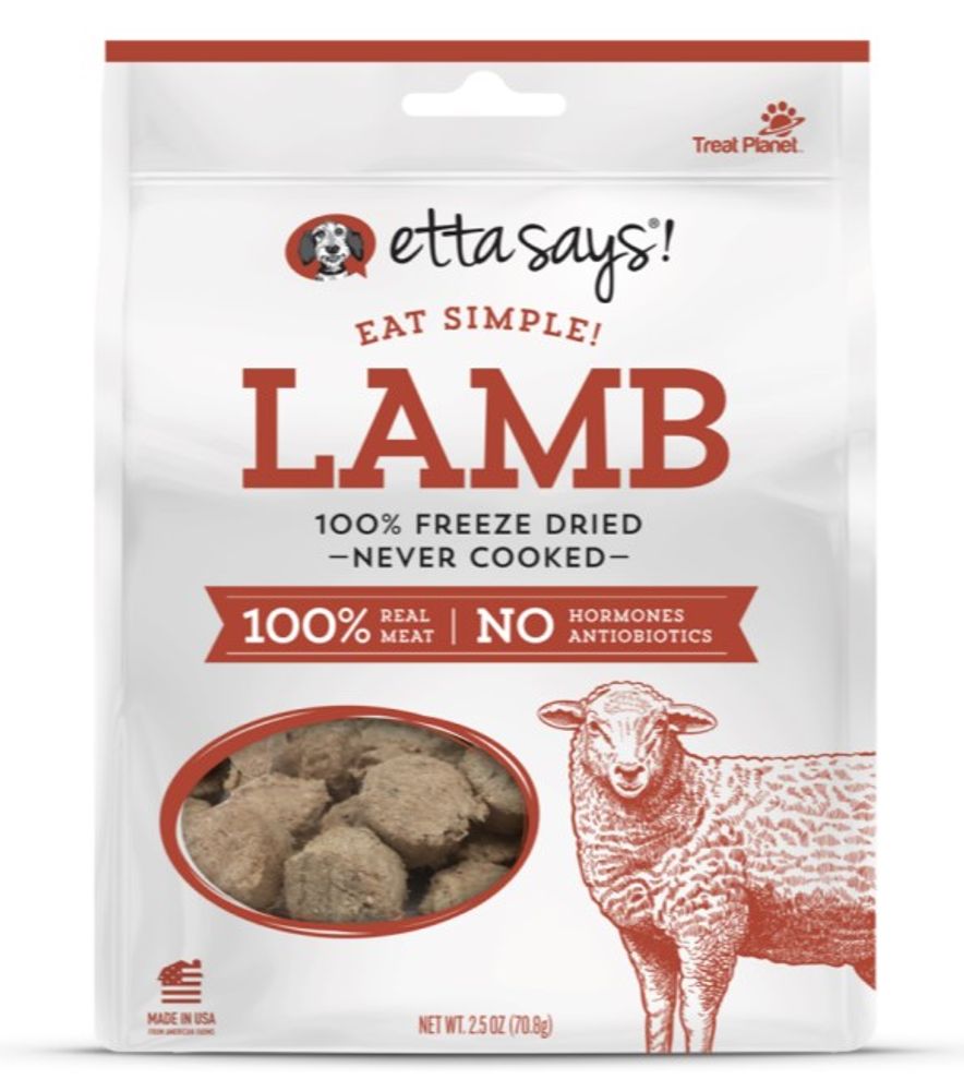 Etta Says!, Eat Simple Dried Lamb Dog Treats, 2.5 oz