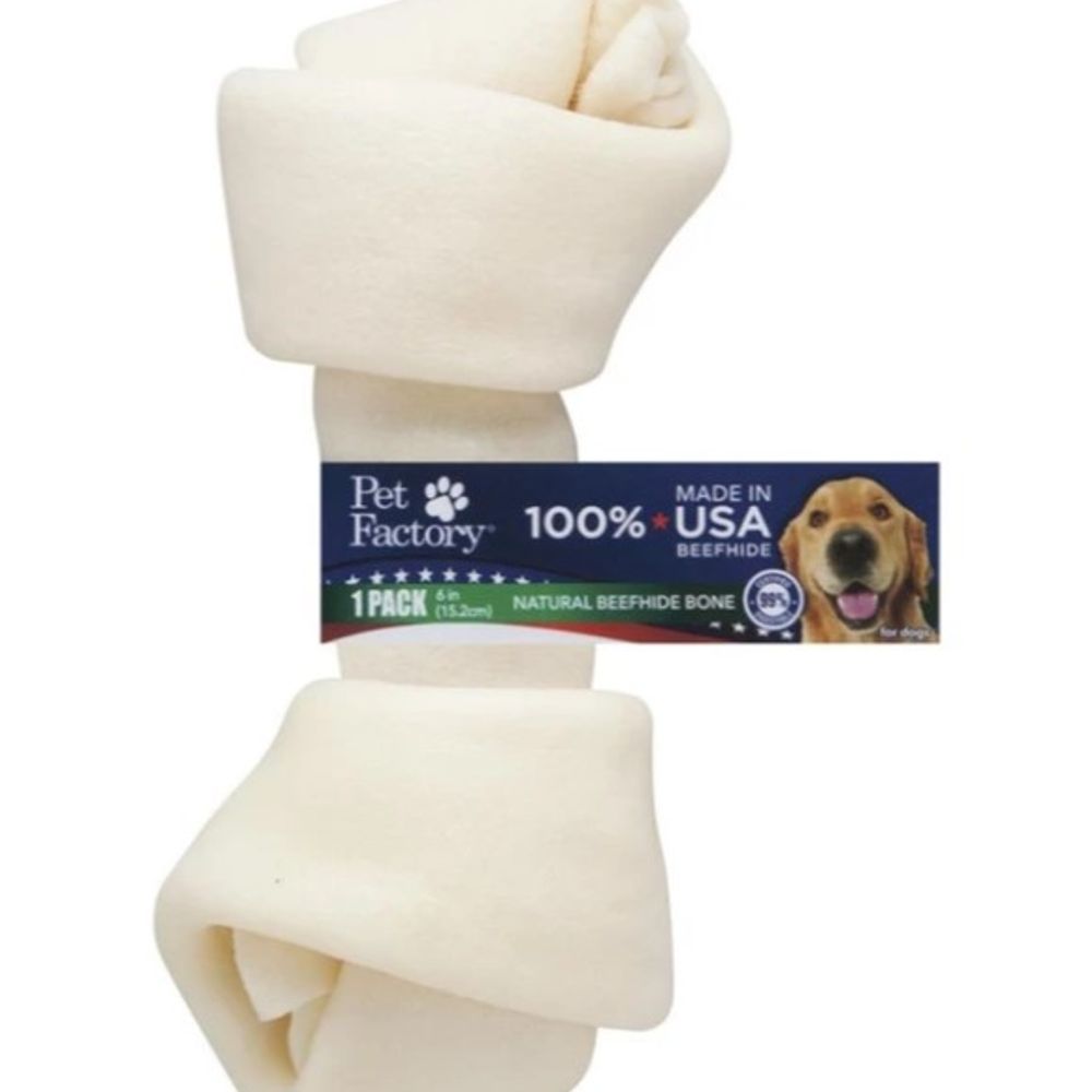 Pet Factory, American Natural Beefhide Knot Dog Bone