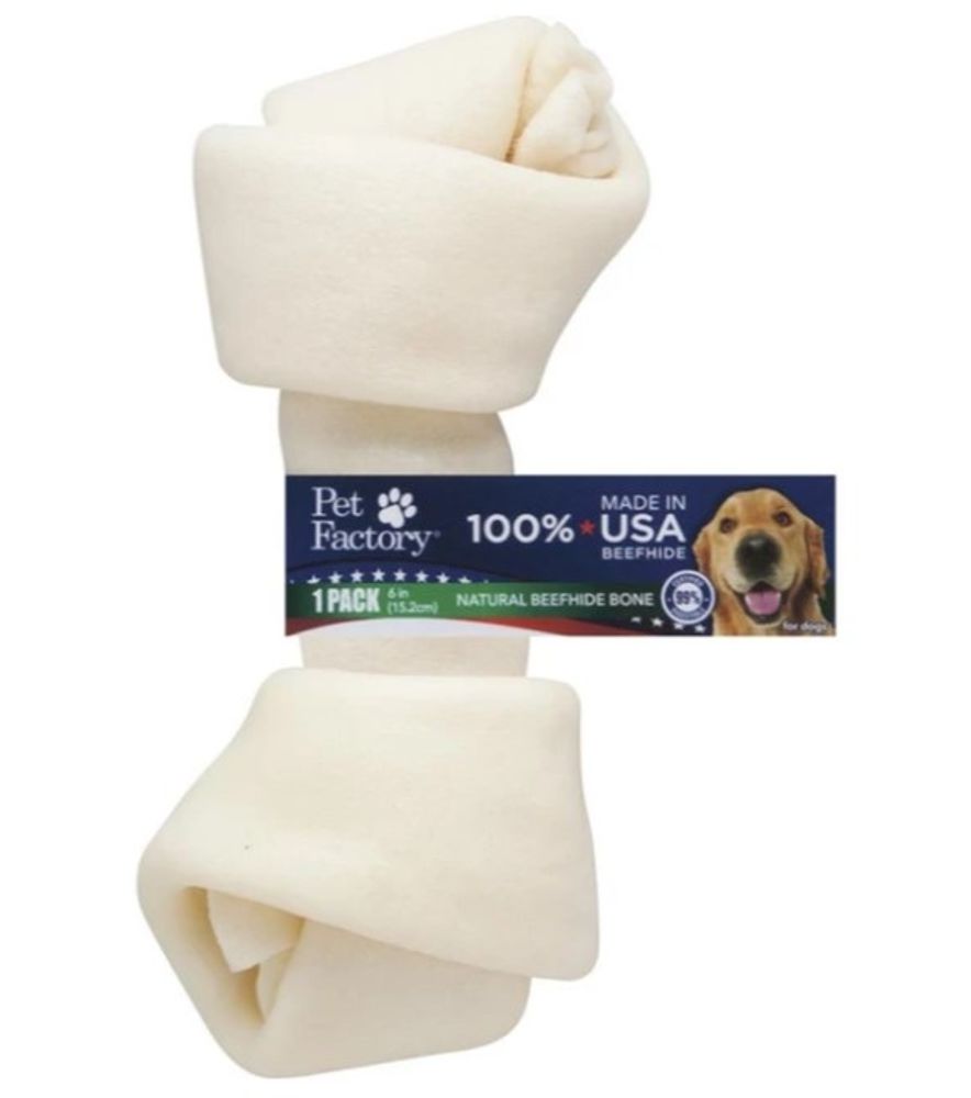 Pet Factory, American Natural Beefhide Knot Dog Bone