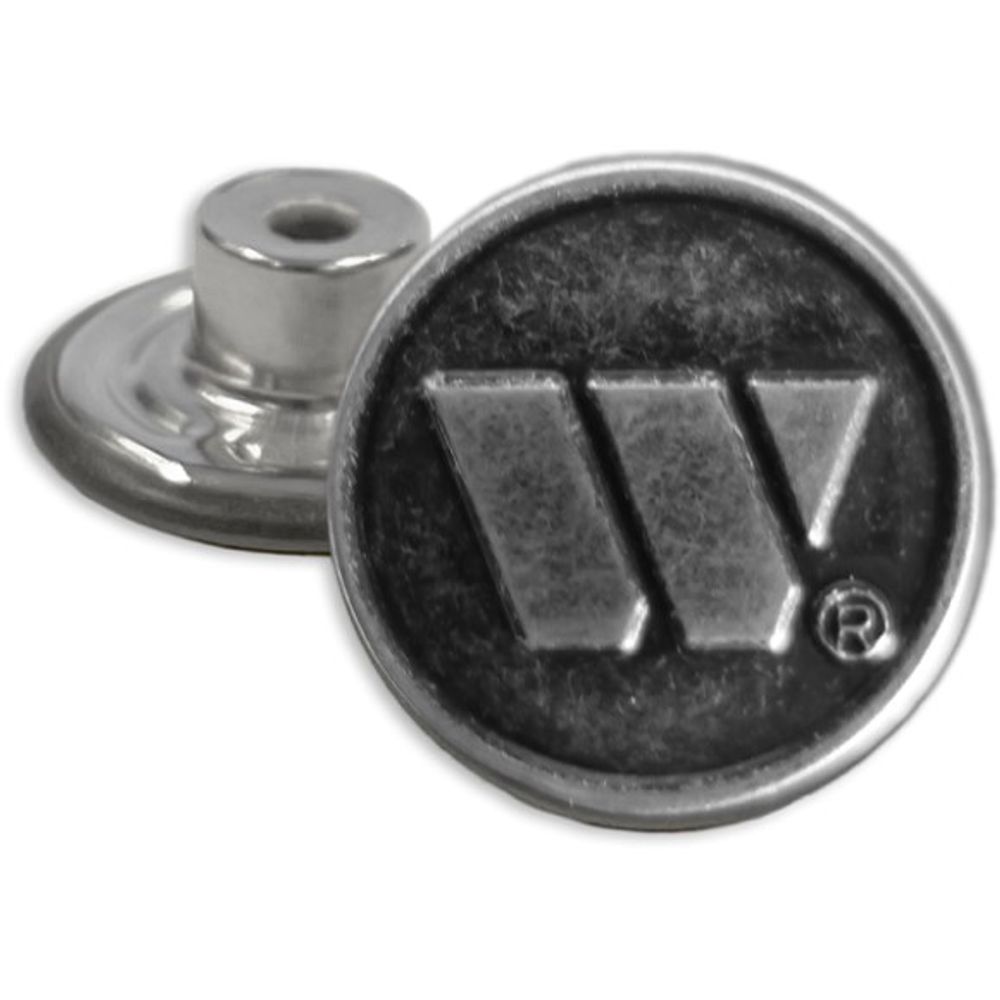Welch, Leather End Suspender Buttons, 8 pk