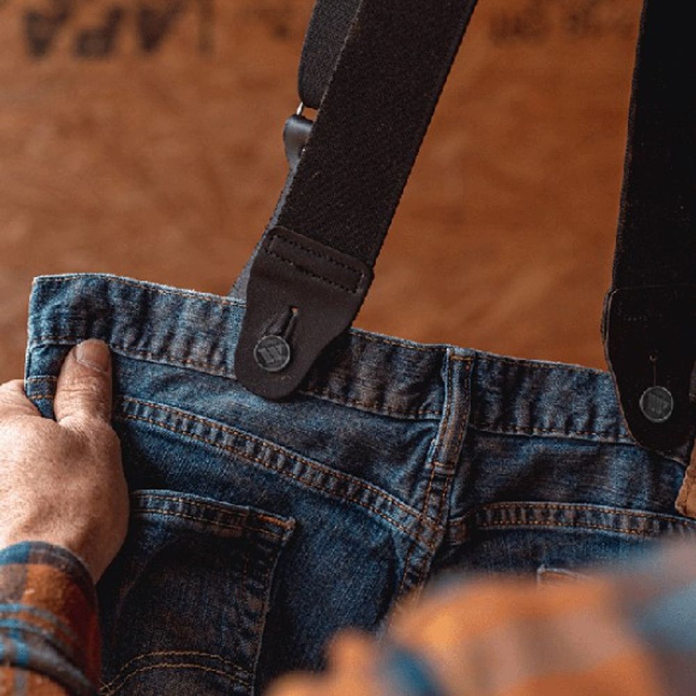 Welch, Leather End Suspender Buttons, 8 pk