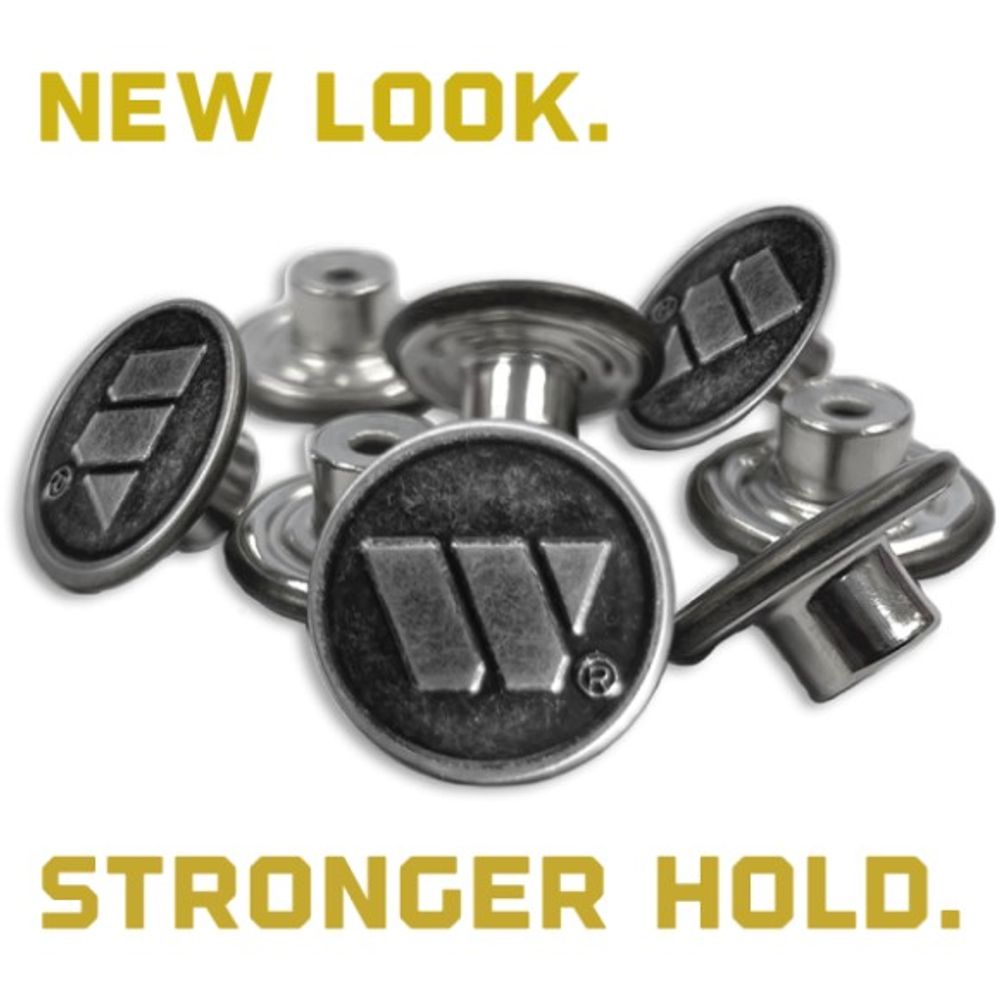 Welch, Leather End Suspender Buttons, 8 pk