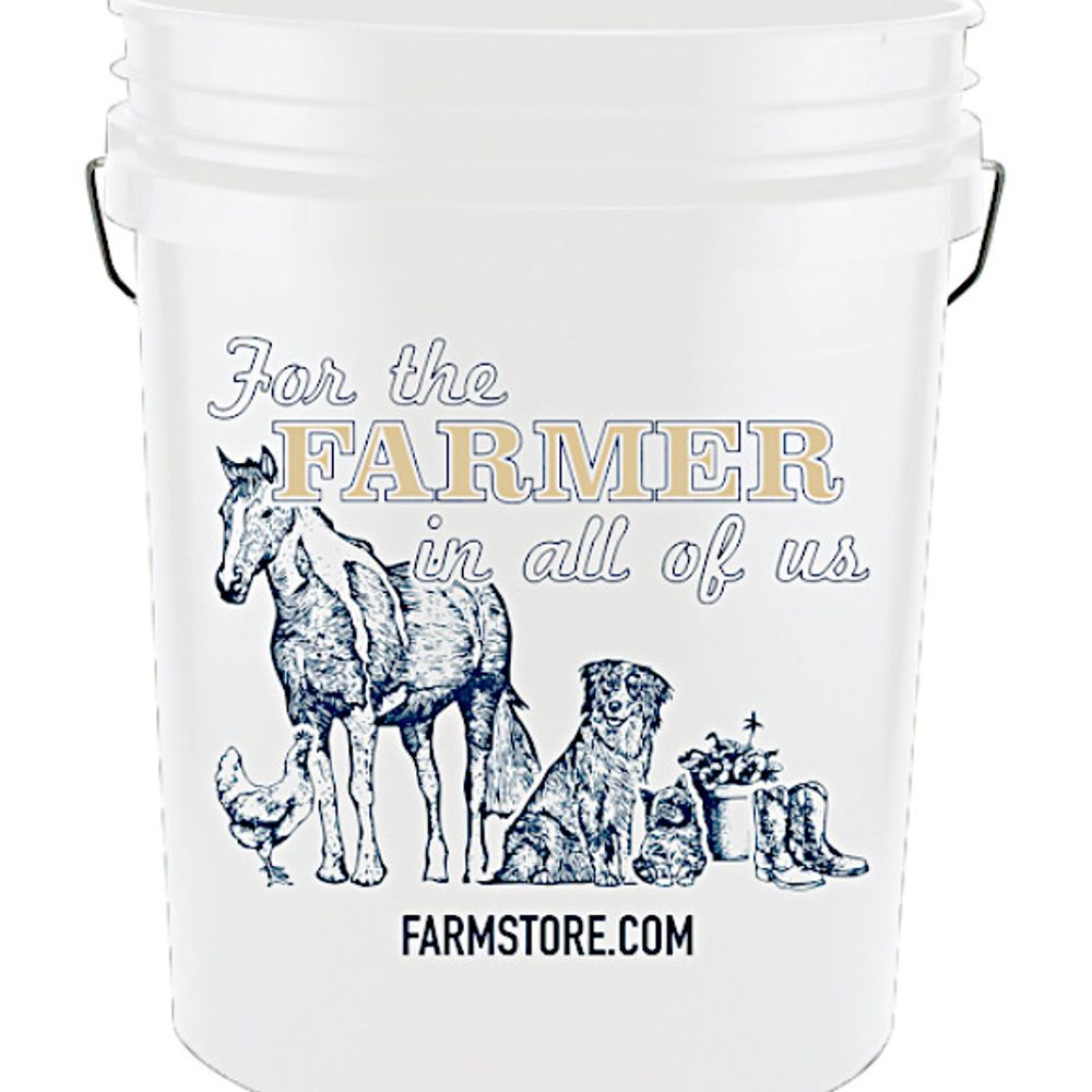 Wilco, "For the Farmer in All of Us" White Plastic Bucket, 5 gal