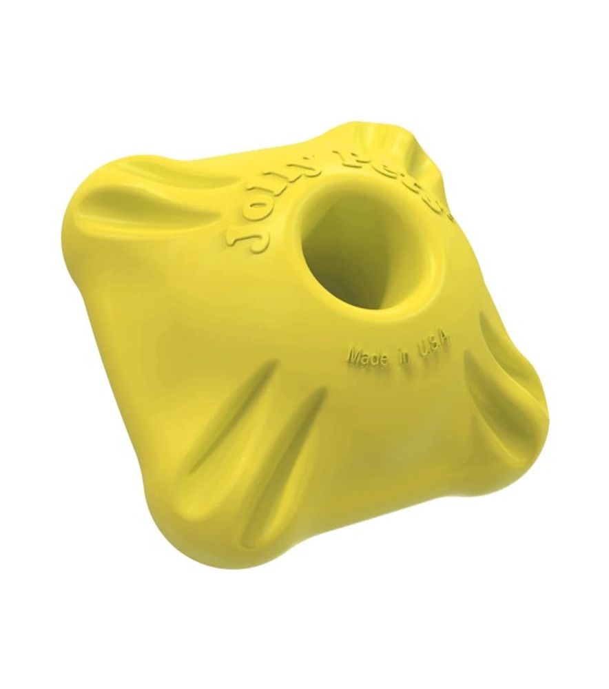 Jolly Pets, 2" Yellow Jolly Squarble Dog Toy