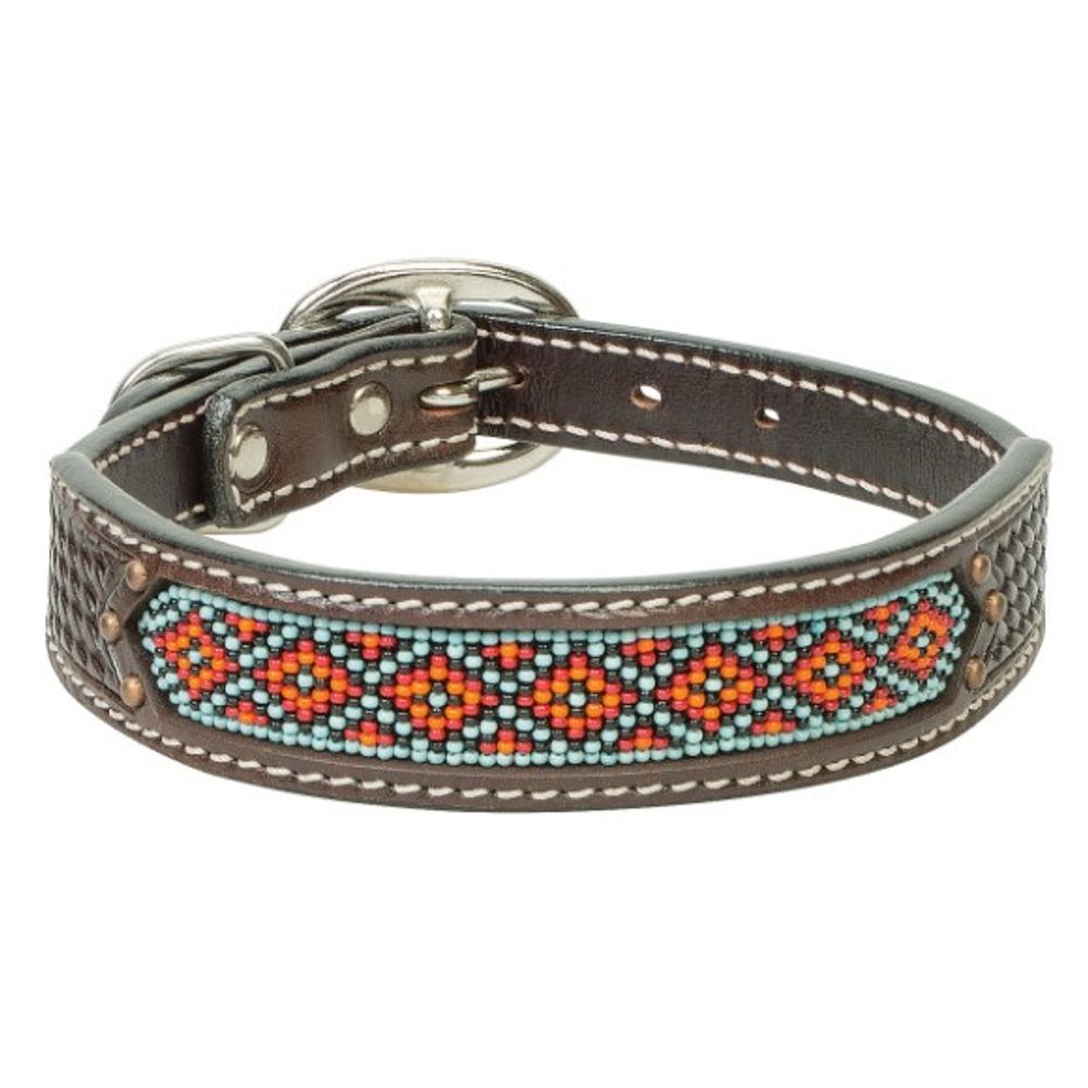 Weaver, Beaded Basket Weave Dog Collar
