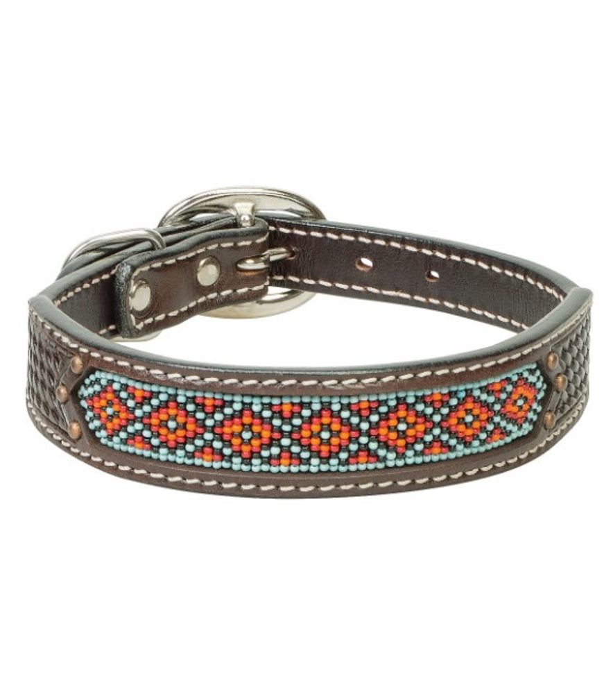Weaver, Beaded Basket Weave Dog Collar