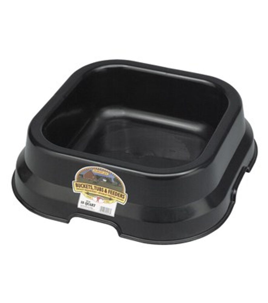 Little Giant Black Plastic Feed Pan 10 qt.