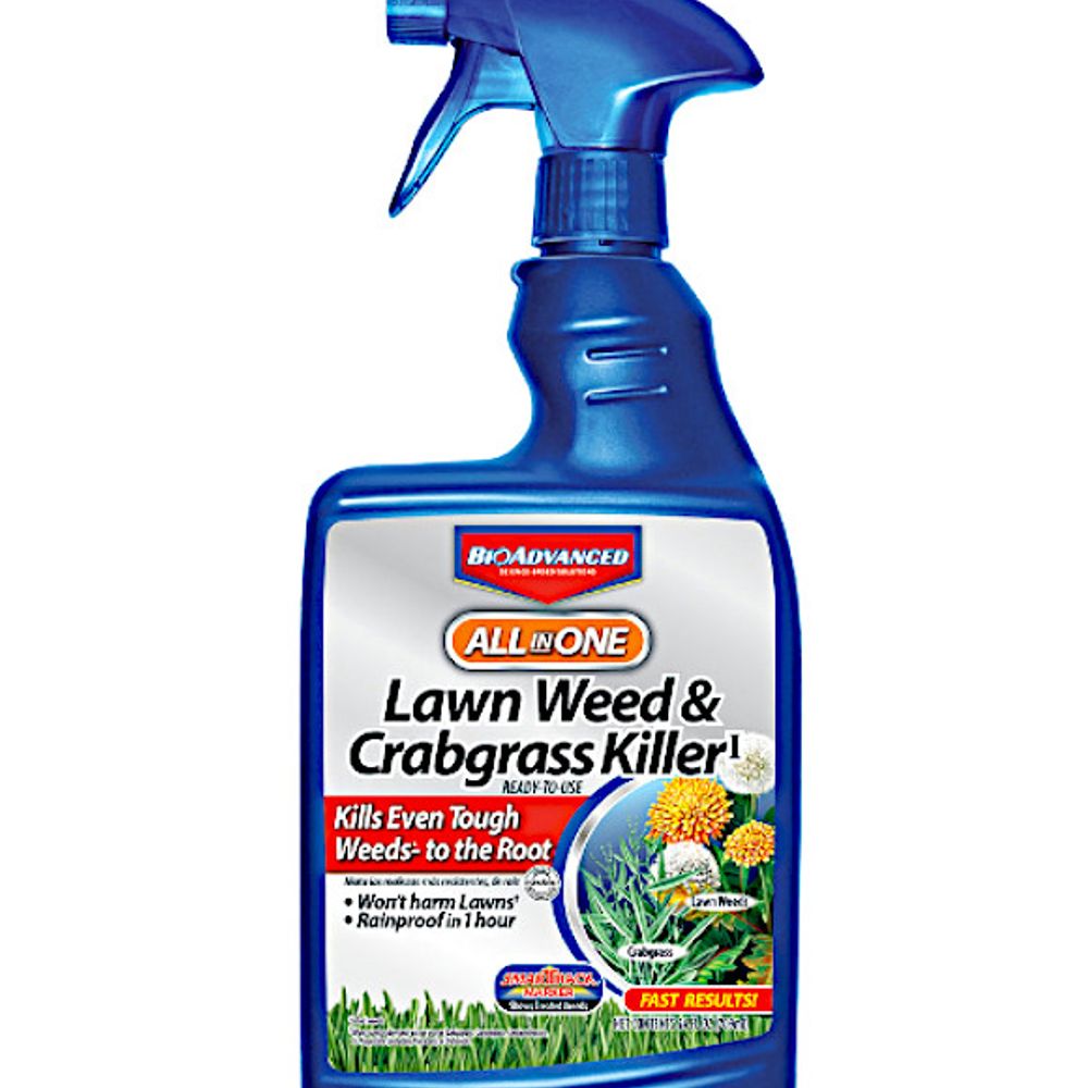 BioAdvanced All in One Lawn Weed & Crabgrass Killer, Ready to Use 24 oz.