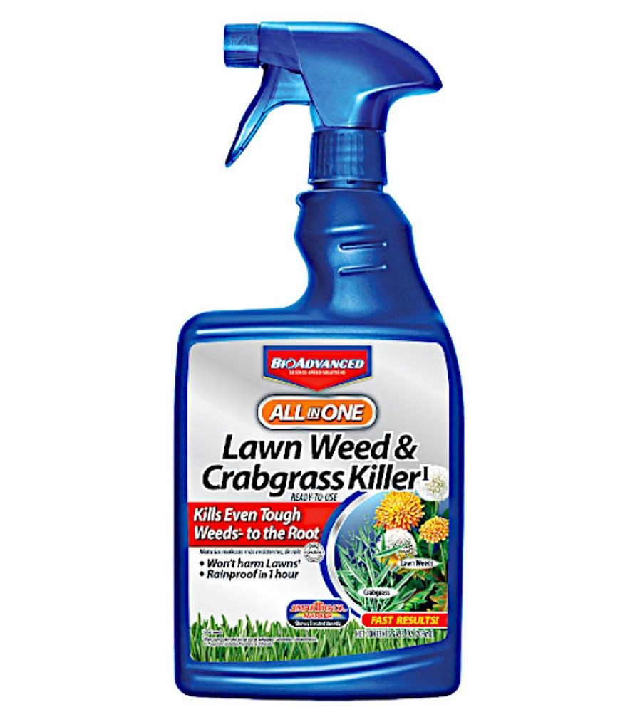 BioAdvanced All in One Lawn Weed & Crabgrass Killer, Ready to Use 24 oz.