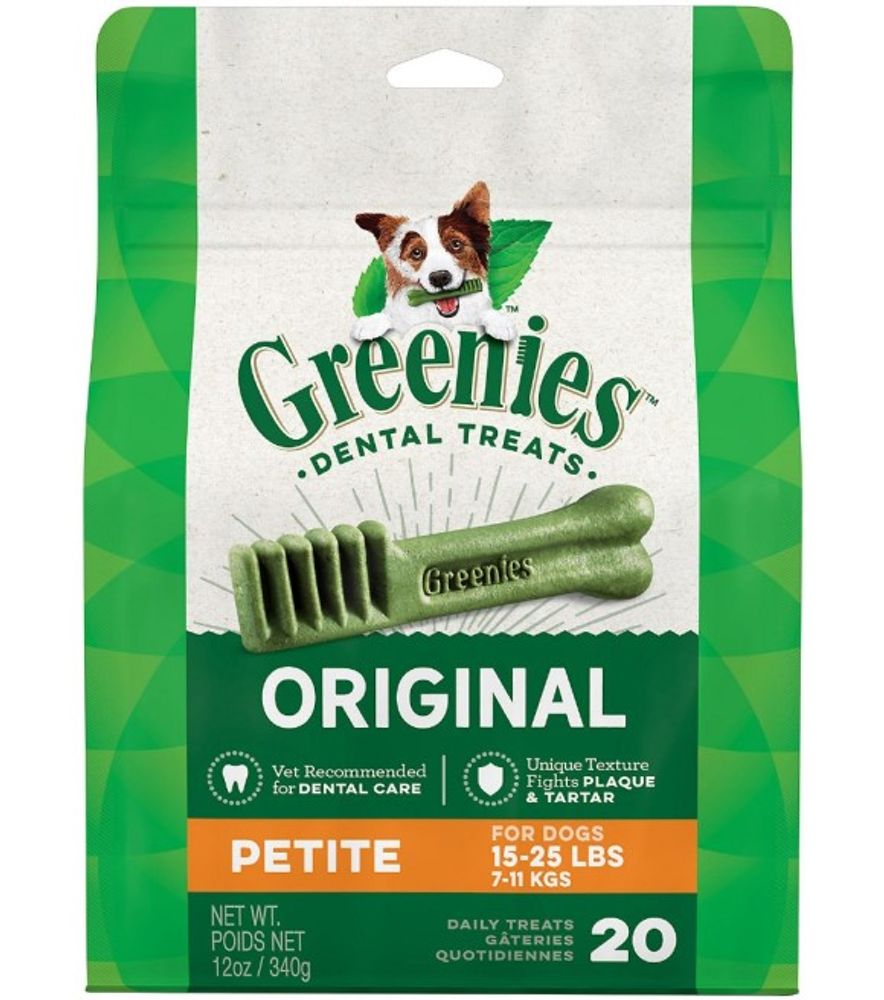 Greenies, Original Petite Dental Dog Treats, 12 oz