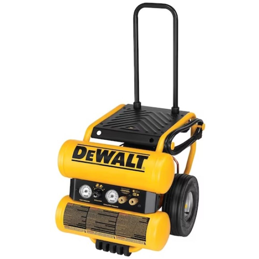 DeWalt, 1.1 HP Electric Dolly-Style Air Compressor with Panel, 4 gal 