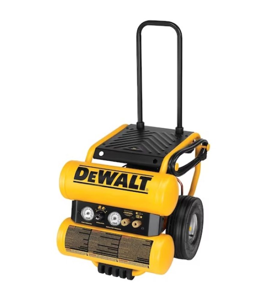 DeWalt, 1.1 HP Electric Dolly-Style Air Compressor with Panel, 4 gal