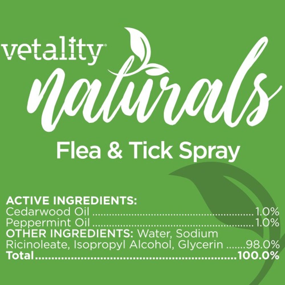 Vetality, Naturals Flea & Tick Dog Spray, 8 oz