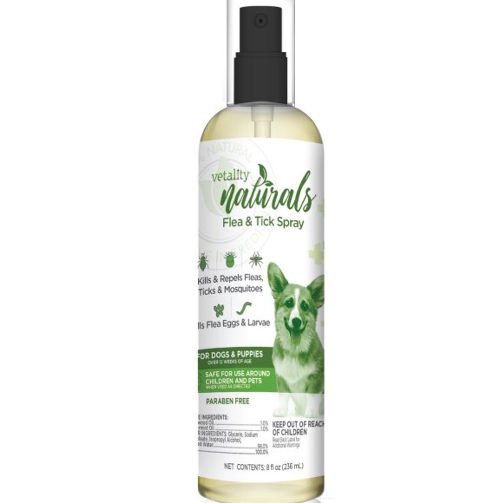 Vetality, Naturals Flea & Tick Dog Spray, 8 oz