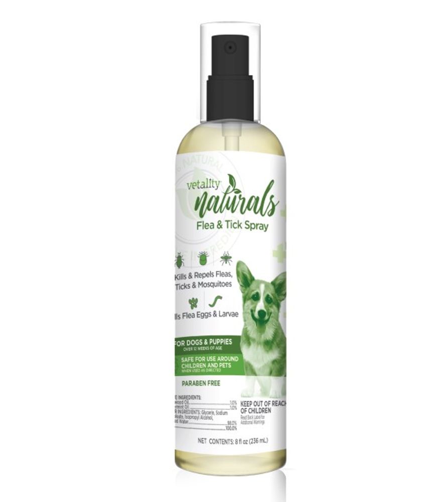 Vetality, Naturals Flea & Tick Dog Spray, 8 oz