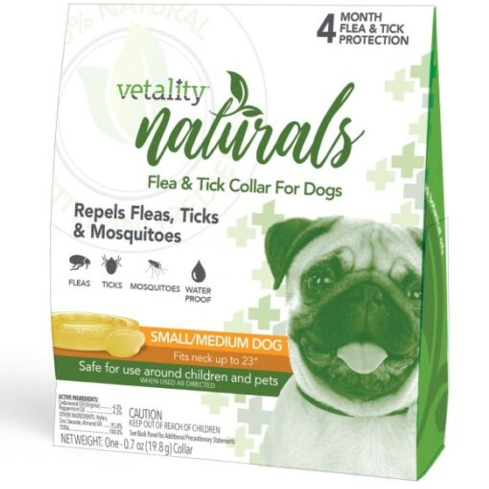 Vetality, Naturals Flea & Tick Collar For Dogs, 1 pk