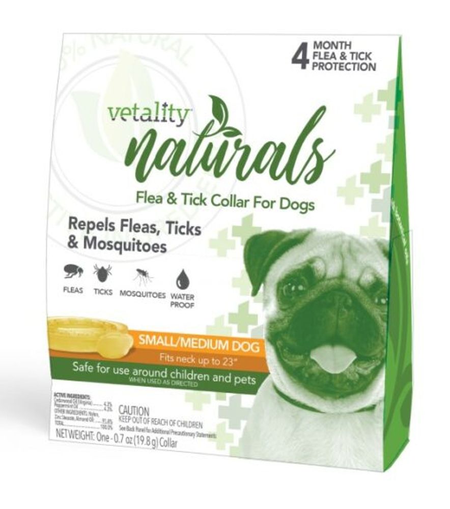 Vetality, Naturals Flea & Tick Collar For Dogs, 1 pk