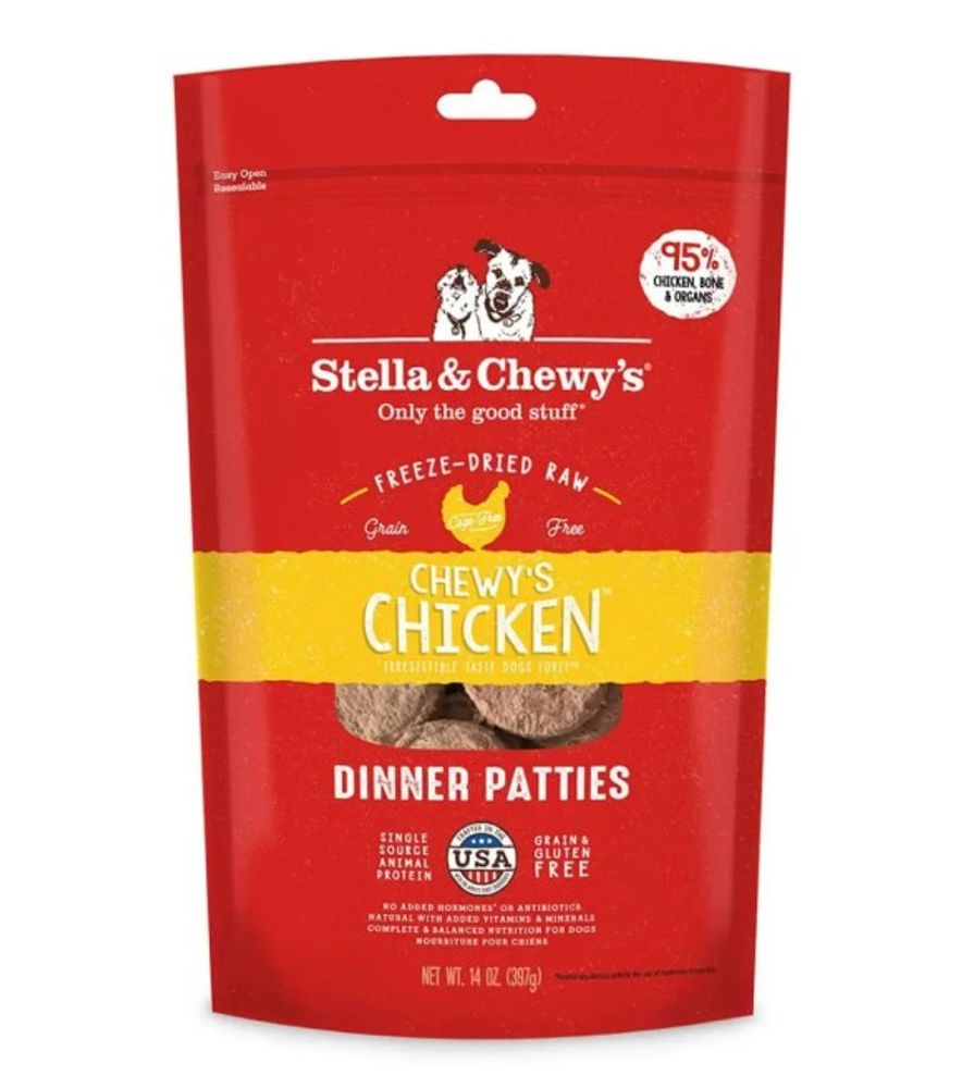 Stella & Chewy's, Chicken Freeze-Dried Raw Dinner Patties Dog Food