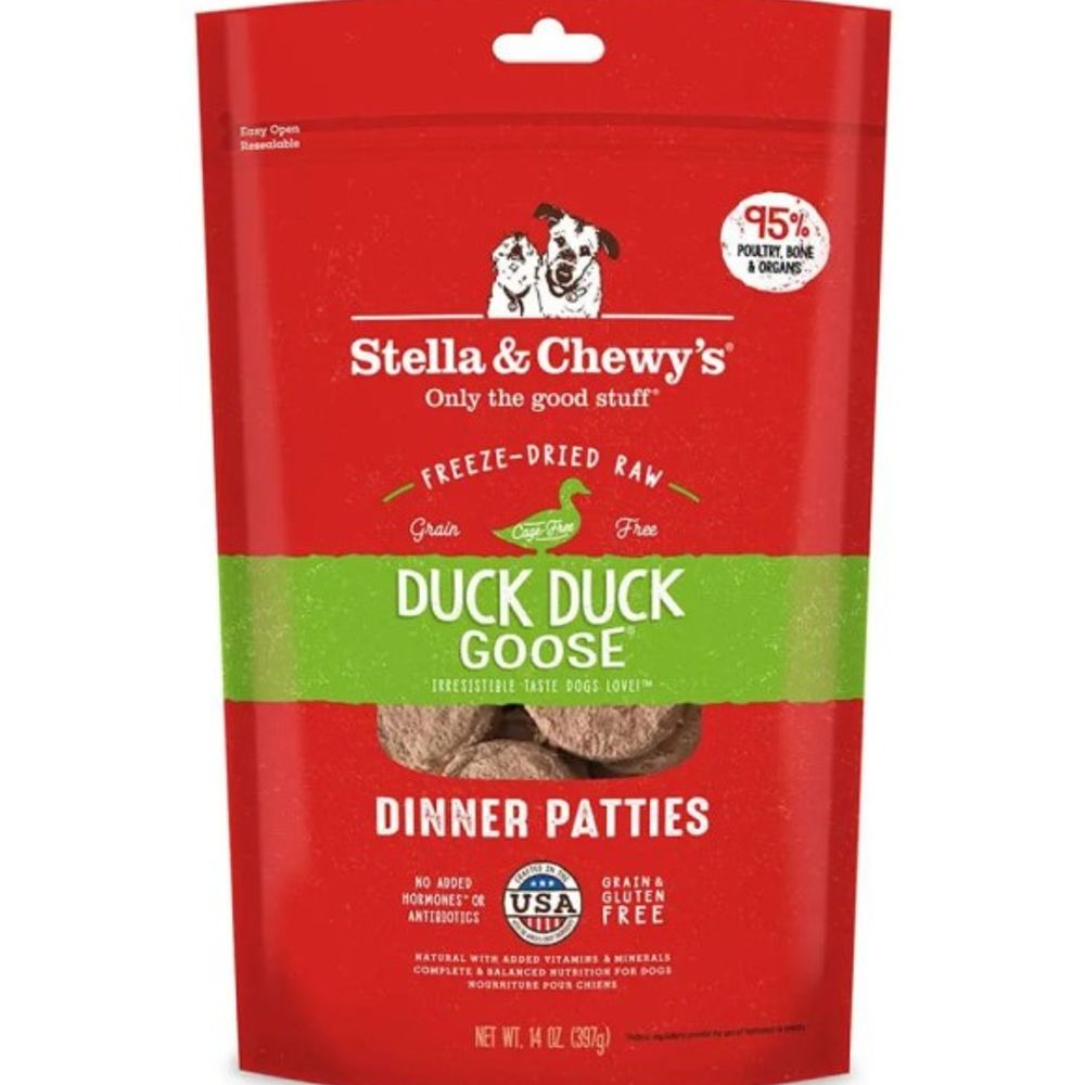 Stella & Chewy's, Duck Duck Goose Freeze-Dried Raw Dinner Patties Dog Food