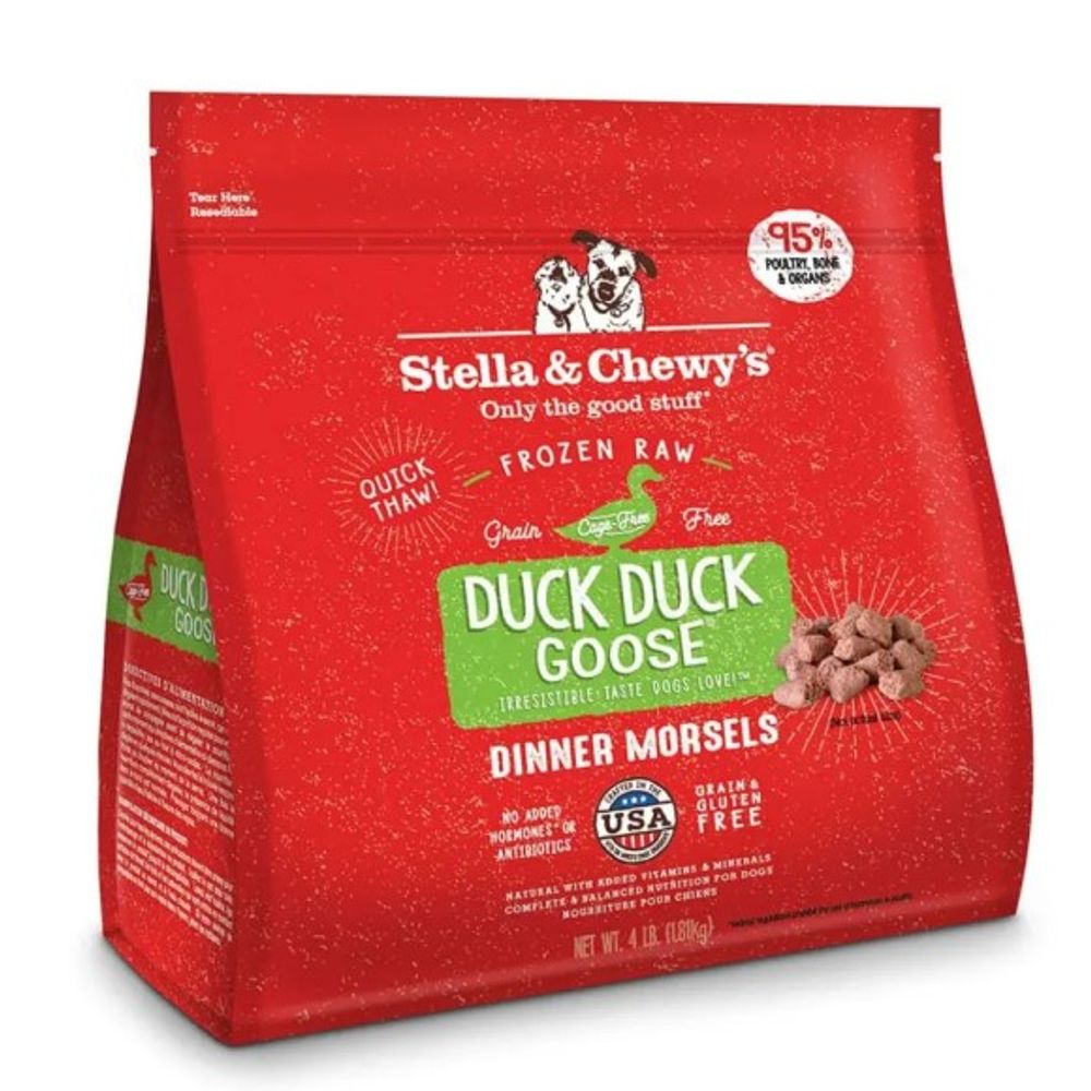 Stella & Chewy's, Duck Duck Goose Frozen Raw Dinner Morsels Dog Food, 4 lb