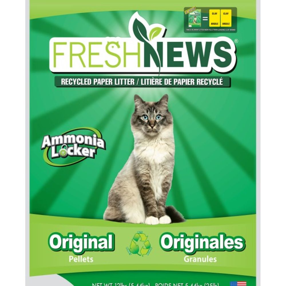 FreshNews, Recycled Paper Cat Litter, 12 lb