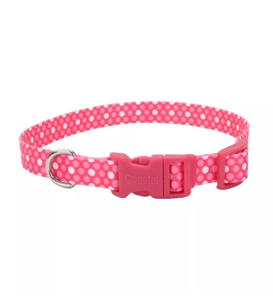 Coastal Pet Products, Styles Pink Dots Adjustable Dog Collar