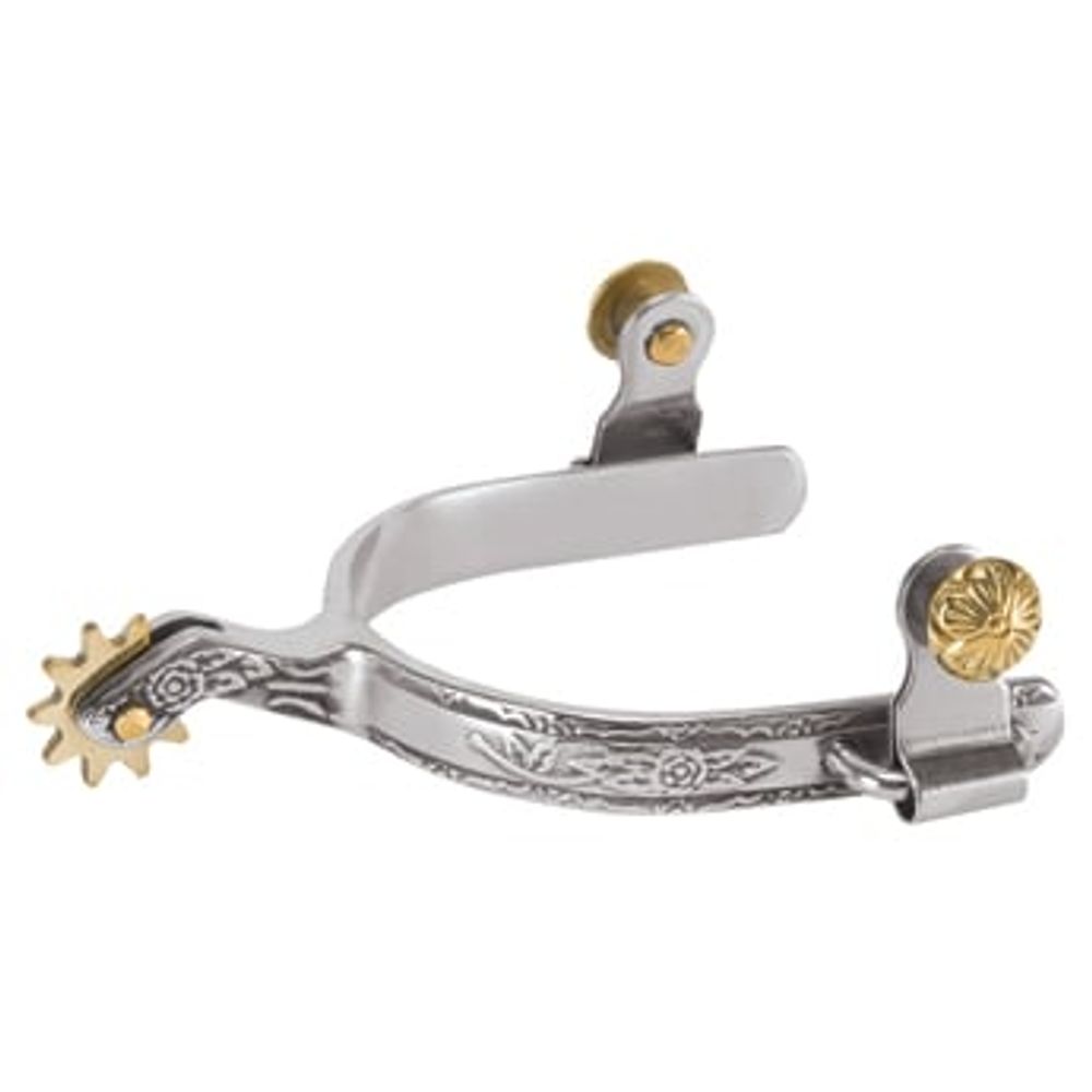 Weaver Leather Ladies' Roping Spurs with Engraved Band
