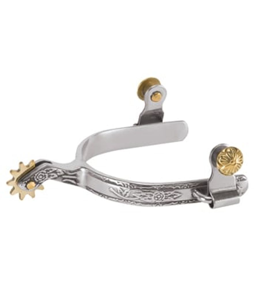 Weaver Leather Ladies' Roping Spurs with Engraved Band