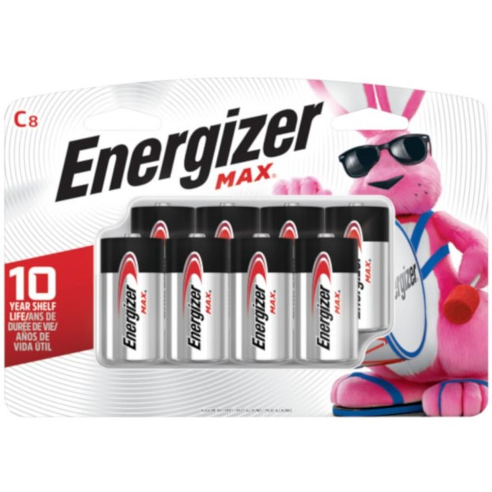 Energizer, MAX C Alkaline Batteries, 8 pk