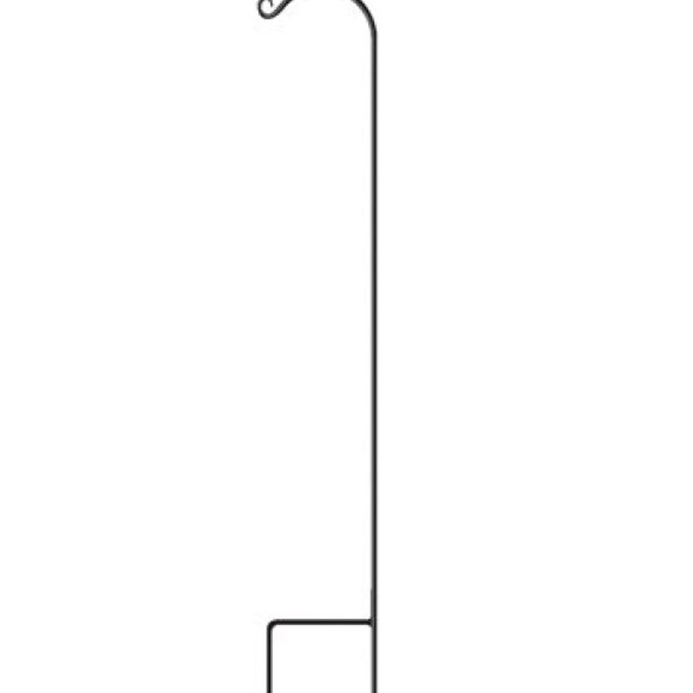 Green Thumb, Black Steel Single Shepherd's Hook, 64"