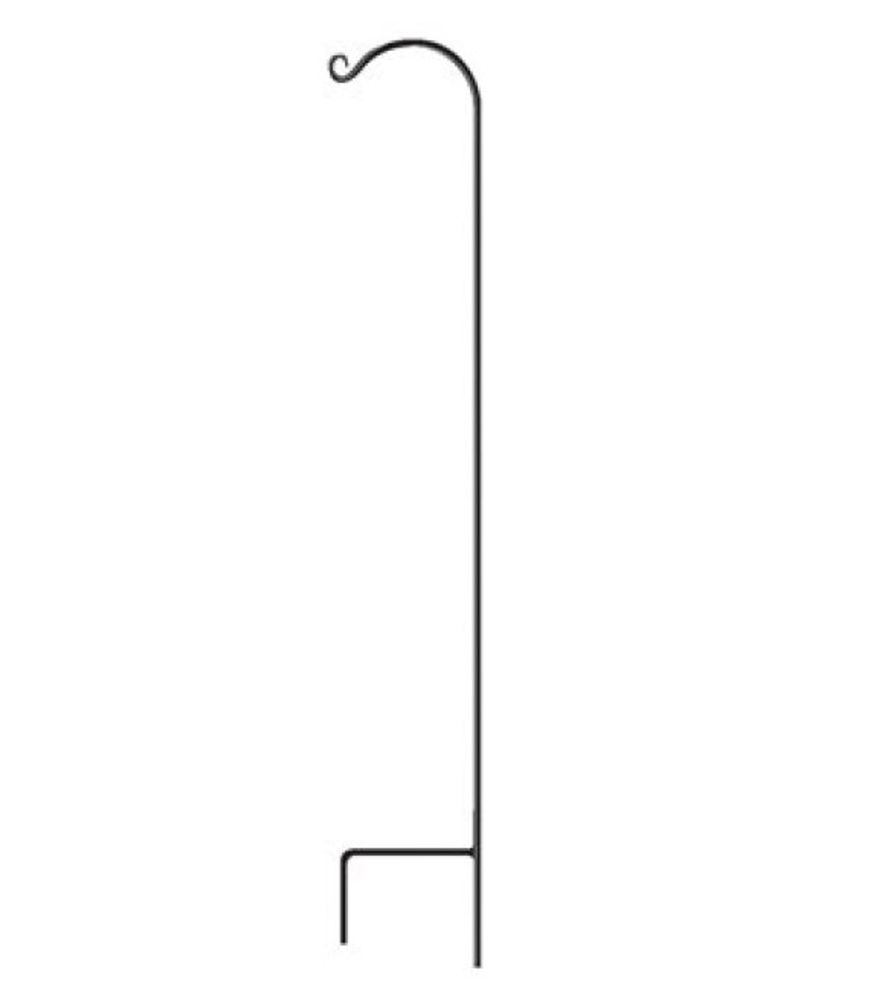 Green Thumb, Black Steel Single Shepherd's Hook, 64"