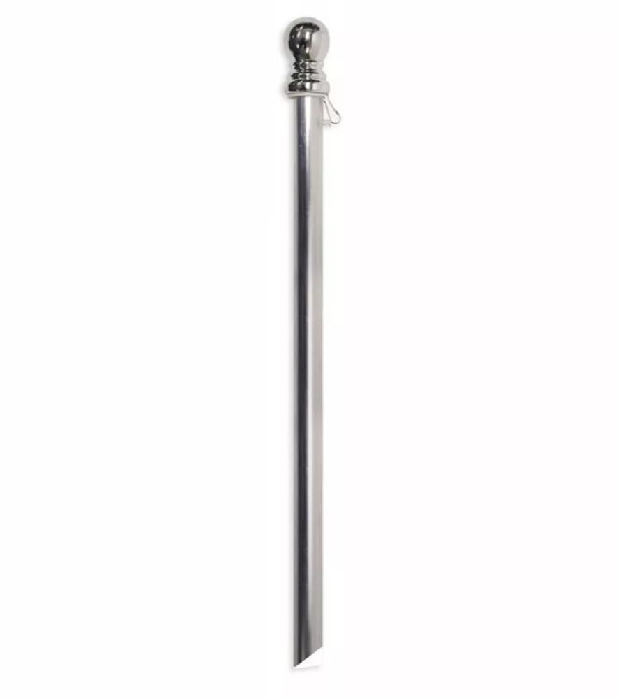 Evergreen, Chrome Finish Aluminum Anti-Wrap Flag Pole Tube, 56 in