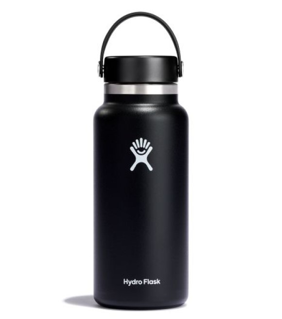 Hydro Flask, Black Wide Mouth Flex Cap Wat… e, 32 oz | Wilco