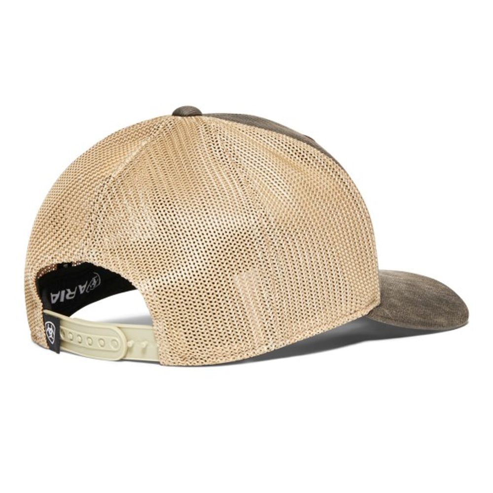 Ariat, Men's Brown Long Rectangle Logo Patch Cap, 10040027