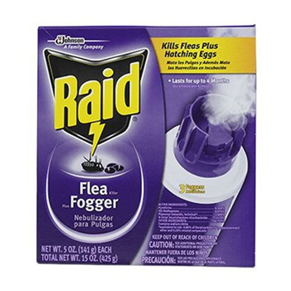 Raid Flea Killer Plus Fogger, 5 oz., 3 pk.