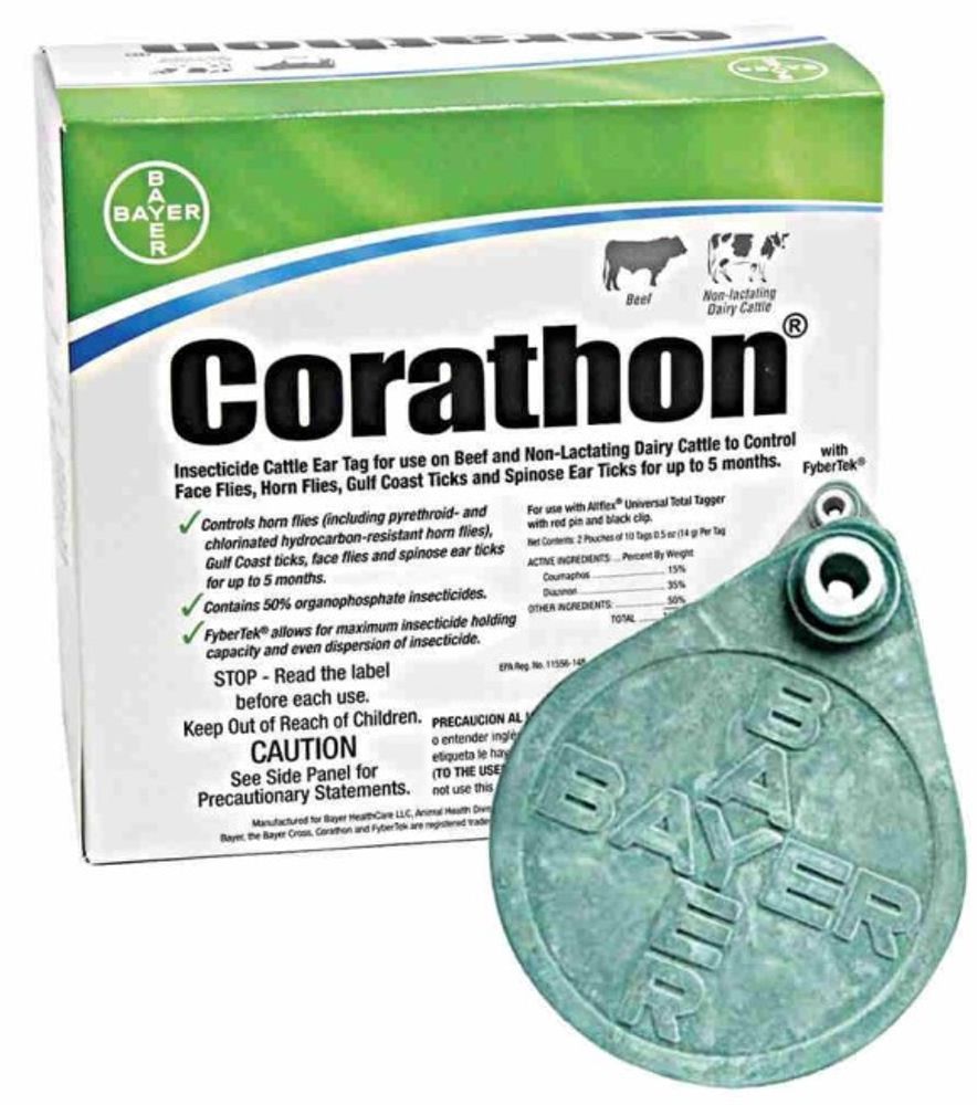 Bayer, Corathon Insecticide Fly Ear Tag, 20 pk