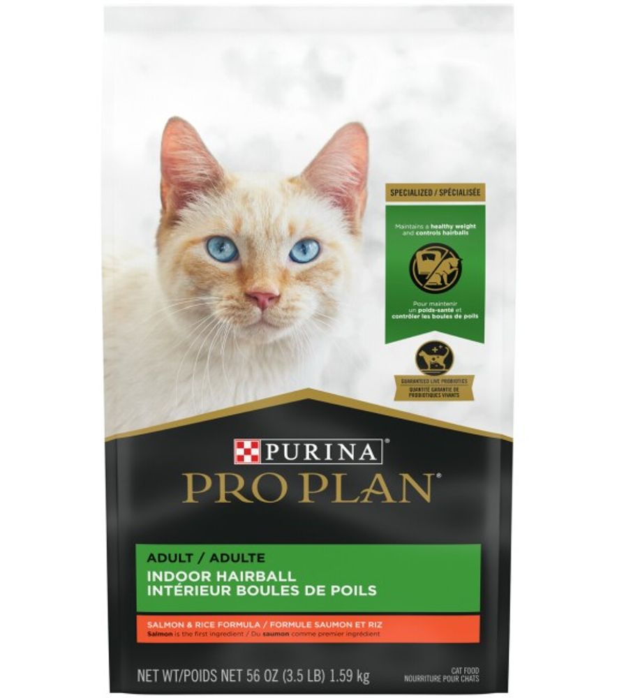 Purina Pro Plan, Adult Indoor Salmon & Rice Formula Cat Food, 3.5 lb