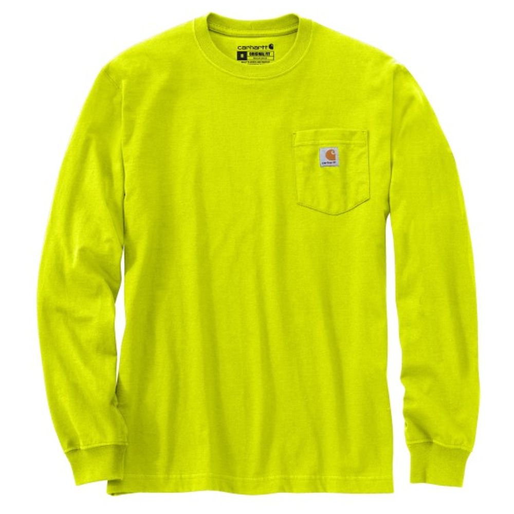 Carhartt, Men's Brite Lime Loose Fit Heavyweight Long Sleeve, K126BLM