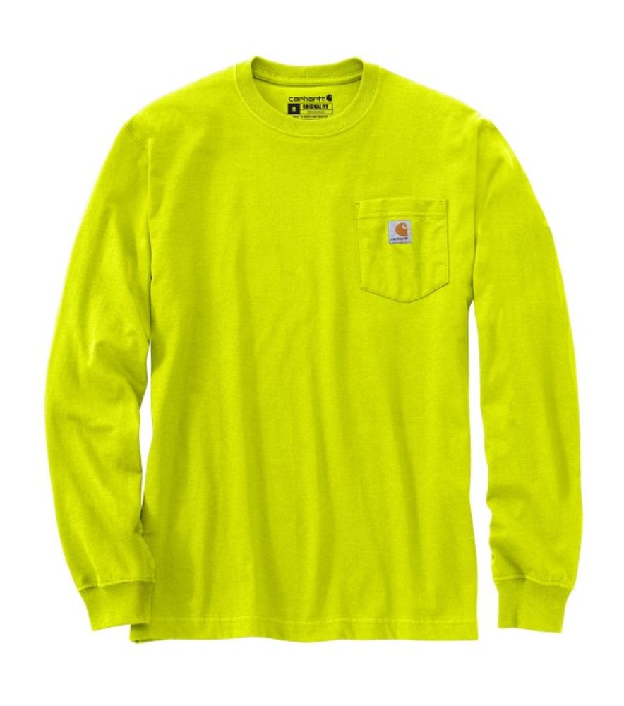 Carhartt, Men's Brite Lime Loose Fit Heavyweight Long Sleeve, K126BLM