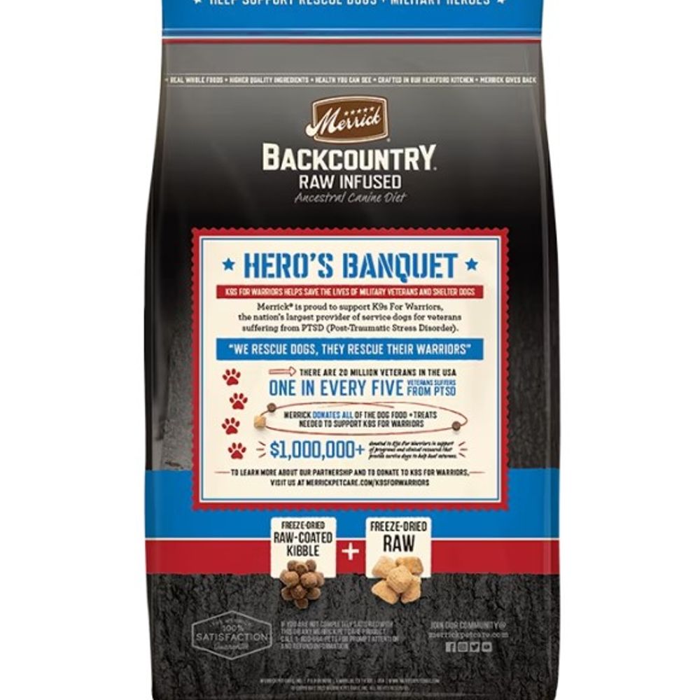 Merrick, Backcountry Raw Infused Hero's Banquet Dog Food