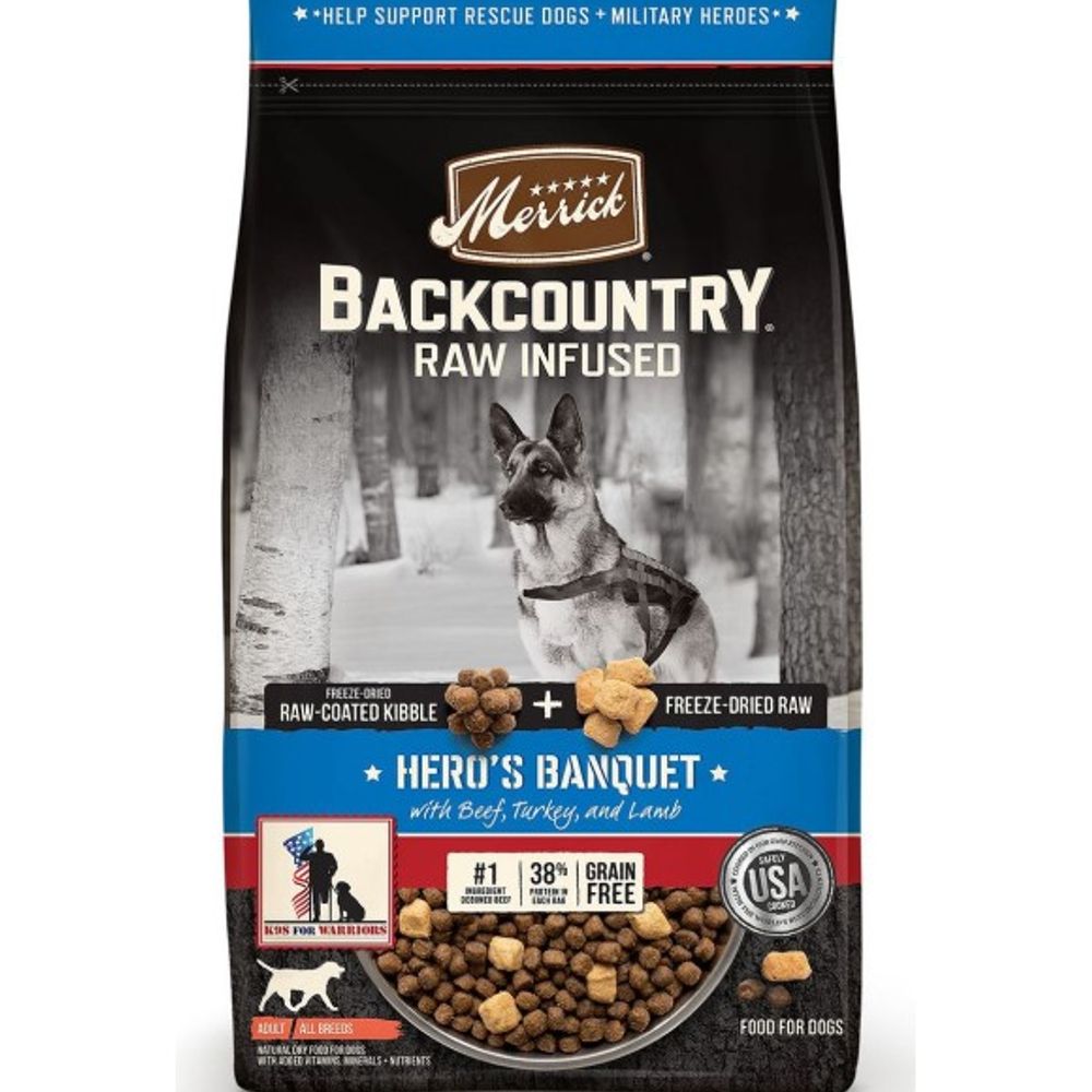 Merrick, Backcountry Raw Infused Hero's Banquet Dog Food